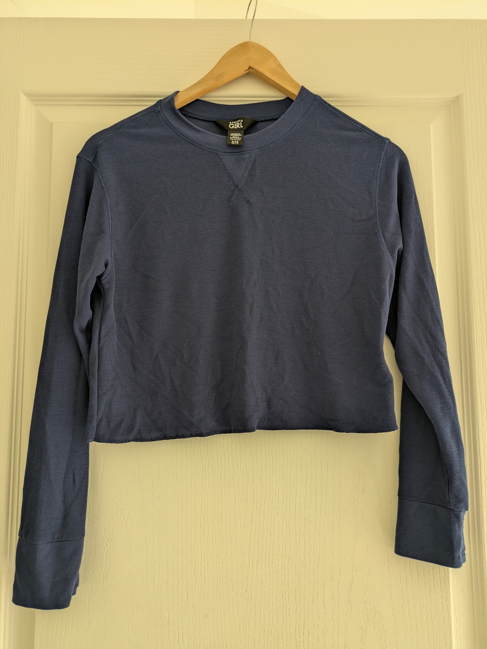 NWOT Athleta Girls Cropped Wander Waffle Top